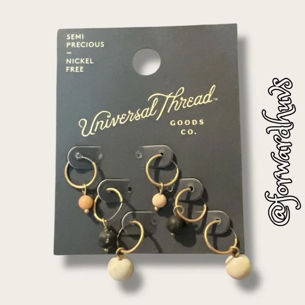 Bundle Sale 3 for $15 | Universal Thread Goods Co. Semi-Precious Hoop Trio